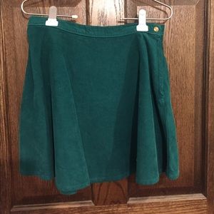 American Apparel Green Corduroy Skirt